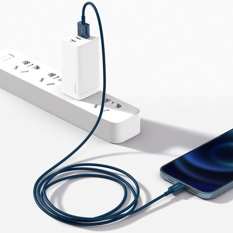 Baseus Superior Series USB-Lightning kábel, 2,4A, 1 m (kék) Baseus Superior Series USB-Lightning kábel, 2,4A, 1 m (kék)