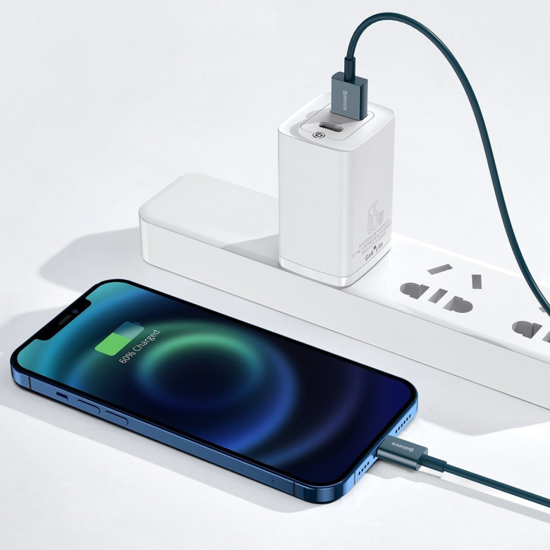Baseus Superior Series USB-Lightning kábel, 2,4A, 1 m (kék) Baseus Superior Series USB-Lightning kábel, 2,4A, 1 m (kék)