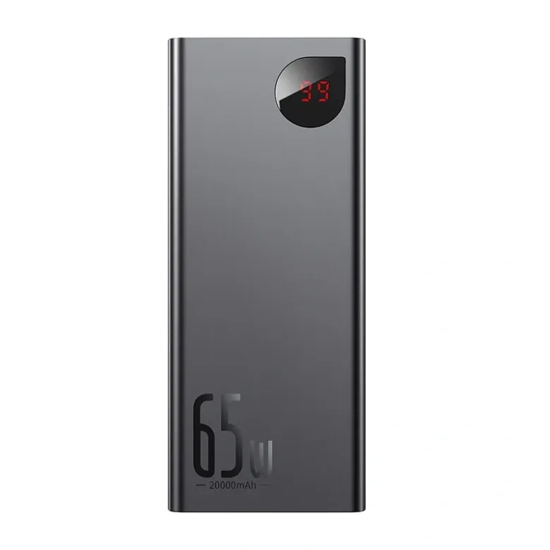 Powerbank Baseus Adaman Metal 20000mAh, PD, QC 3.0, 65W, 2xUSB + USB-C + micro USB, (fekete) Powerbank Baseus Adaman Metal 20000mAh, PD, QC 3.0, 65W, 2xUSB + USB-C + micro USB, (fekete)