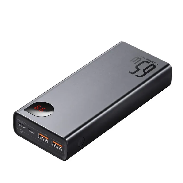 Powerbank Baseus Adaman Metal 20000mAh, PD, QC 3.0, 65W, 2xUSB + USB-C + micro USB, (fekete) Powerbank Baseus Adaman Metal 20000mAh, PD, QC 3.0, 65W, 2xUSB + USB-C + micro USB, (fekete)