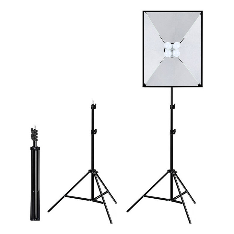 Stúdió szett Puluz LED softbox 50x70cm, állvány, LED izzók 4 db PU5071EU Stúdió szett Puluz LED softbox 50x70cm, állvány, LED izzók 4 db PU5071EU
