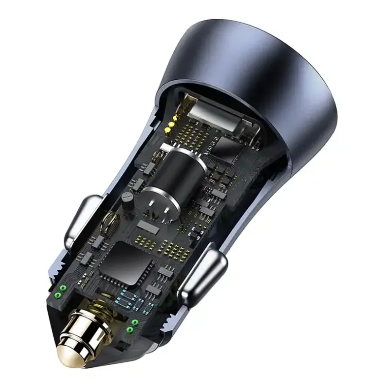 Baseus Golden Contactor Pro autós töltő, USB + USB-C, QC4.0+, PD, SCP, 40W (szürke) + USB-C és iP kábel 1m (fekete) Baseus Golden Contactor Pro autós töltő, USB + USB-C, QC4.0+, PD, SCP, 40W (szürke) + USB-C és iP kábel 1m (fekete)