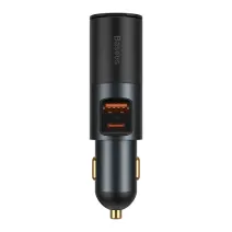 Baseus Share Together Gyors autós töltő szivargyújtó aljzattal, 2x USB, 120 W (szürke)