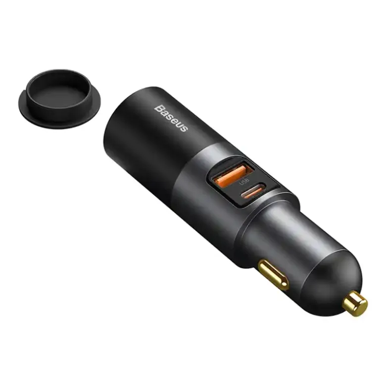 Baseus Share Together Gyors autós töltő szivargyújtó aljzattal, 2x USB, 120 W (szürke) Baseus Share Together Gyors autós töltő szivargyújtó aljzattal, 2x USB, 120 W (szürke)