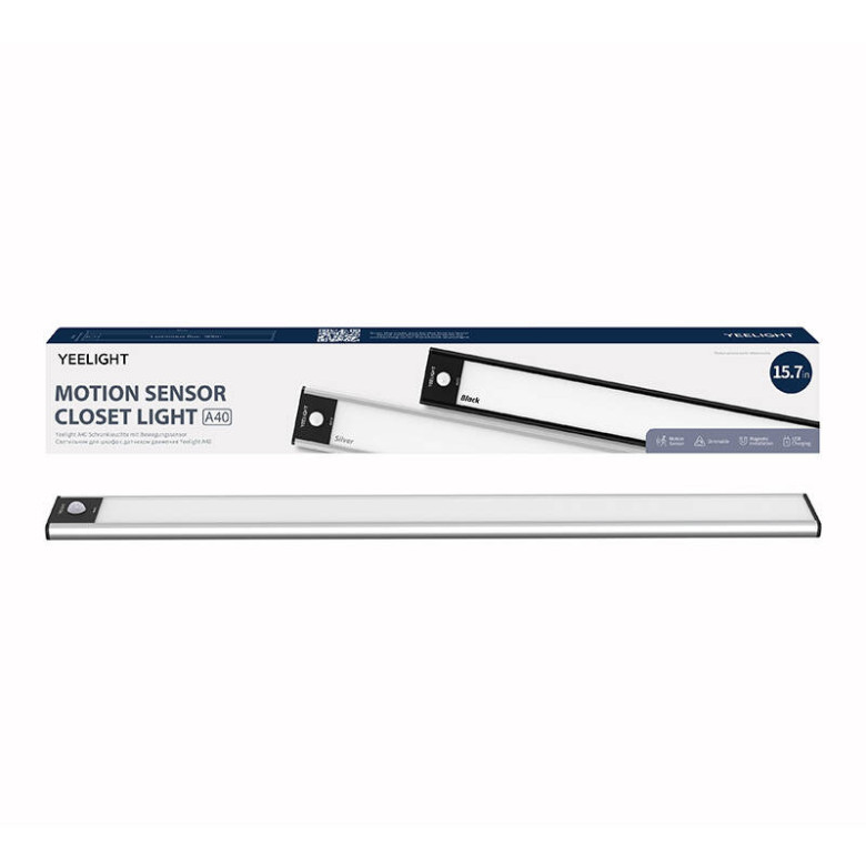 Yeelight A40 mozgásérzékelő szekrényvilágítás 40cm, 2700K (ezüst) Yeelight A40 mozgásérzékelő szekrényvilágítás 40cm, 2700K (ezüst)