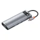 Baseus Metal Gleam Series 9 az 1-ben hub, USB-C - 3x USB 3.0 + HDMI + USB-C PD + Ethernet RJ45 + microSD / SD + VGA