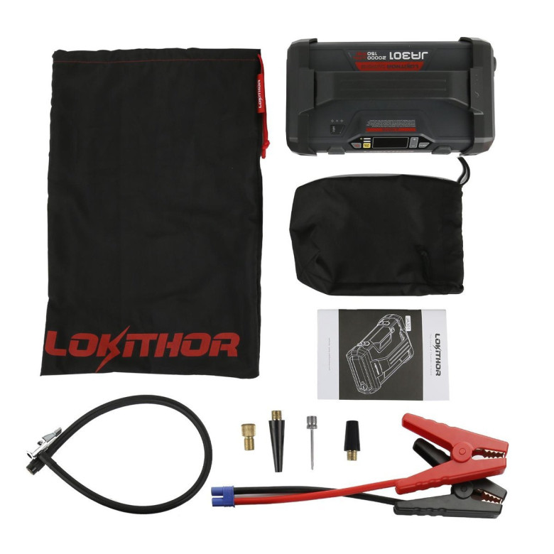 Powerbank / Jump starter Lokithor JA301, 2000A, kompresszor 10-150 PSI Powerbank / Jump starter Lokithor JA301, 2000A, kompresszor 10-150 PSI