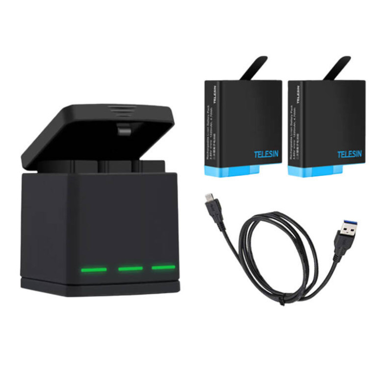 Telesin Box háromcsatornás töltő GoPro Hero 5/6/7/8 + 2 akkumulátorhoz (GP-BNC-801) Telesin Box háromcsatornás töltő GoPro Hero 5/6/7/8 + 2 akkumulátorhoz (GP-BNC-801)