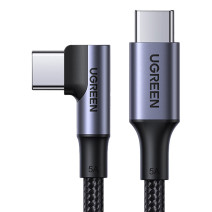 UGREEN US334 USB-C-USB-C ferde kábel, 5A, PD 100W, 2m (fekete) UGREEN US334 USB-C-USB-C ferde kábel, 5A, PD 100W, 2m (fekete)