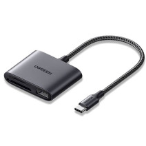 UGREEN CM387 SD és TF kártyaolvasó, USB-C (fekete)