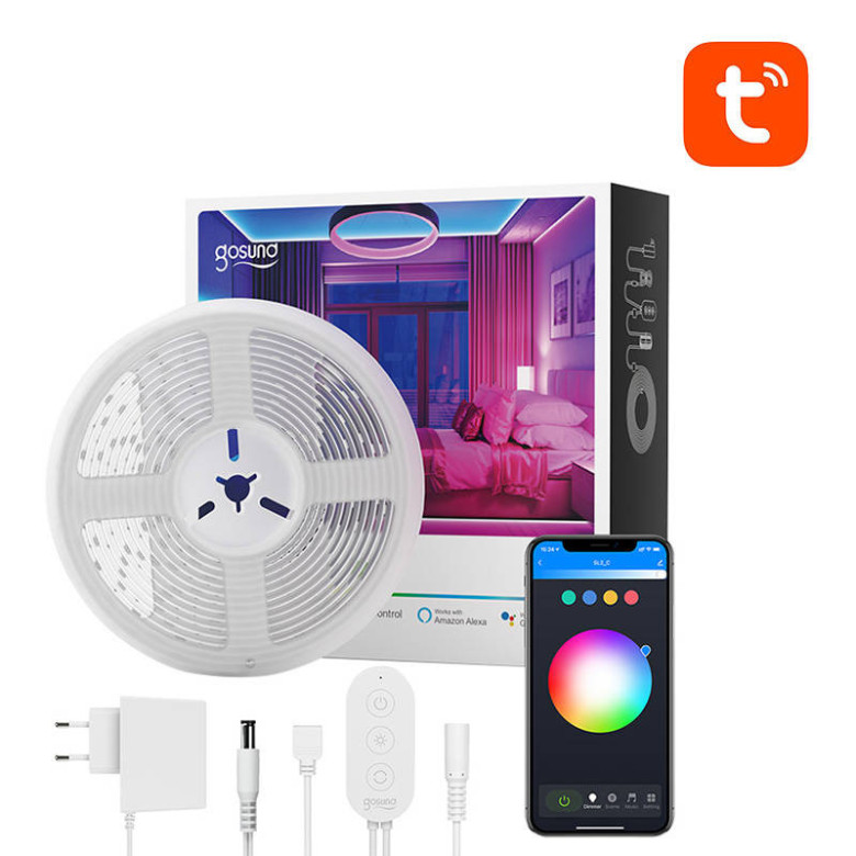 Gosund SL2 Okos WiFi RGB LED szalag, 5 m, Tuya Gosund SL2 Okos WiFi RGB LED szalag, 5 m, Tuya