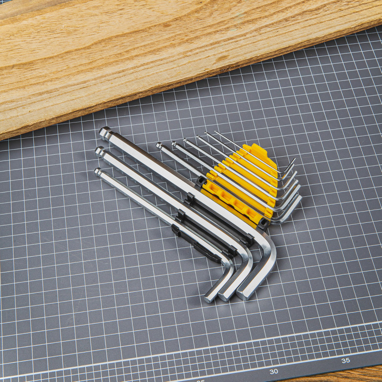 Deli Tools hosszú imbuszkulcs készlet EDL3088, 1.5-10mm (ezüst)