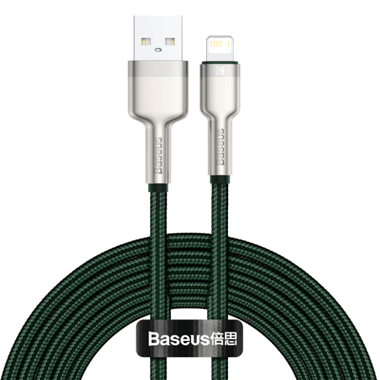 Baseus Cafule USB-Lightning kábel, 2,4A, 2m (zöld) Baseus Cafule USB-Lightning kábel, 2,4A, 2m (zöld)