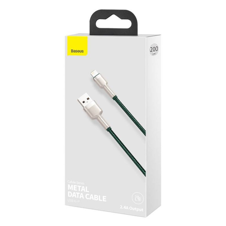 Baseus Cafule USB-Lightning kábel, 2,4A, 2m (zöld) Baseus Cafule USB-Lightning kábel, 2,4A, 2m (zöld)