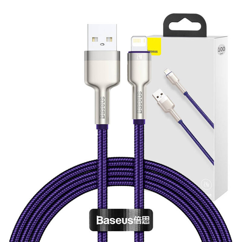 Baseus Cafule USB-Lightning kábel, 2,4A, 1m (lila)
