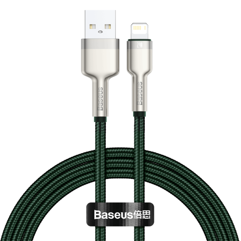 Baseus Cafule USB - Lightning Kábel, 2.4A, 1m (zöld) Baseus Cafule USB - Lightning Kábel, 2.4A, 1m (zöld)