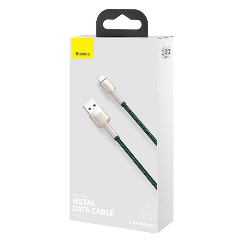 Baseus Cafule USB - Lightning Kábel, 2.4A, 1m (zöld) Baseus Cafule USB - Lightning Kábel, 2.4A, 1m (zöld)