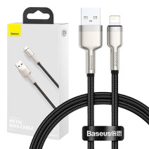 Kábel USB Lightning Baseus Cafule, 2.4A, 0,25m (czarny)
