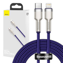 Kábel USB-C do Lightning Baseus Cafule, 20W, 2m (fioletowy)