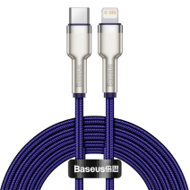 Kábel USB-C do Lightning Baseus Cafule, 20W, 2m (fioletowy)
