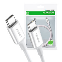 UGREEN US264 USB-C-USB-C kábel, 60W, 1,5 m (fehér) UGREEN US264 USB-C-USB-C kábel, 60W, 1,5 m (fehér)