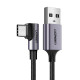 UGREEN US284 USB és USB-C ferde kábel, 3A , 3m (fekete) UGREEN US284 USB és USB-C ferde kábel, 3A , 3m (fekete)