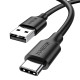 UGREEN US287 USB és USB-C kábel, 3 m (fekete) UGREEN US287 USB és USB-C kábel, 3 m (fekete)