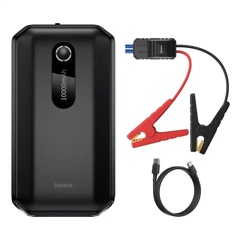 Baseus Super Energy Autó Jump Starter Powerbank / Indító, 10000mAh, 1000A, USB (fekete) Baseus Super Energy Autó Jump Starter Powerbank / Indító, 10000mAh, 1000A, USB (fekete)