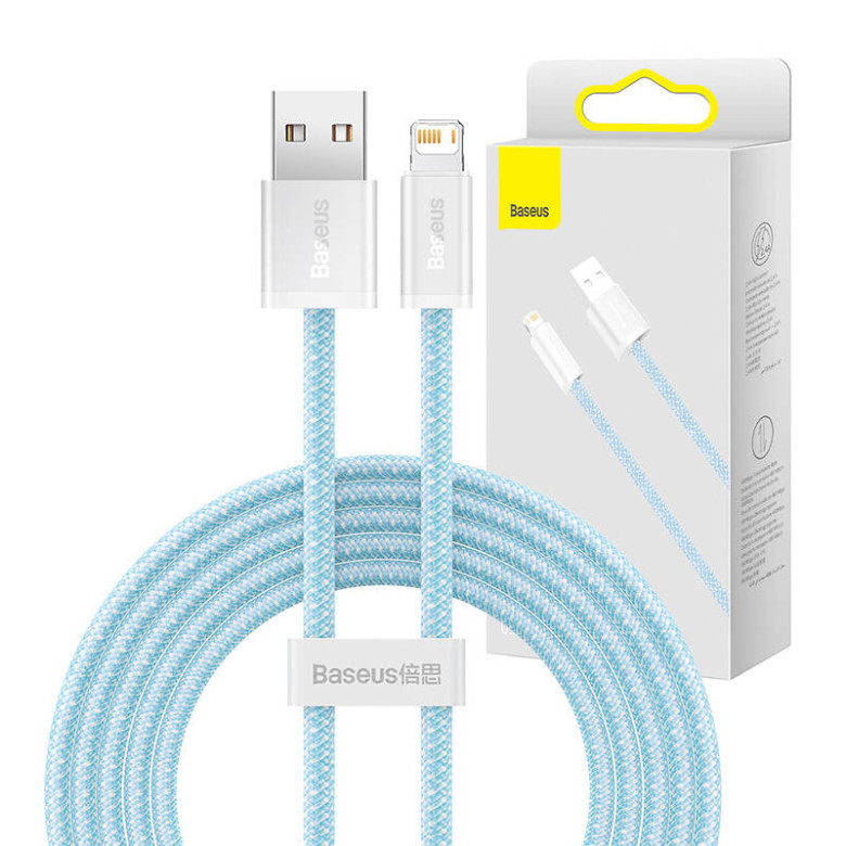 Baseus Dynamic USB-Lightning kábel, 2,4A, 2m (kék) Baseus Dynamic USB-Lightning kábel, 2,4A, 2m (kék)
