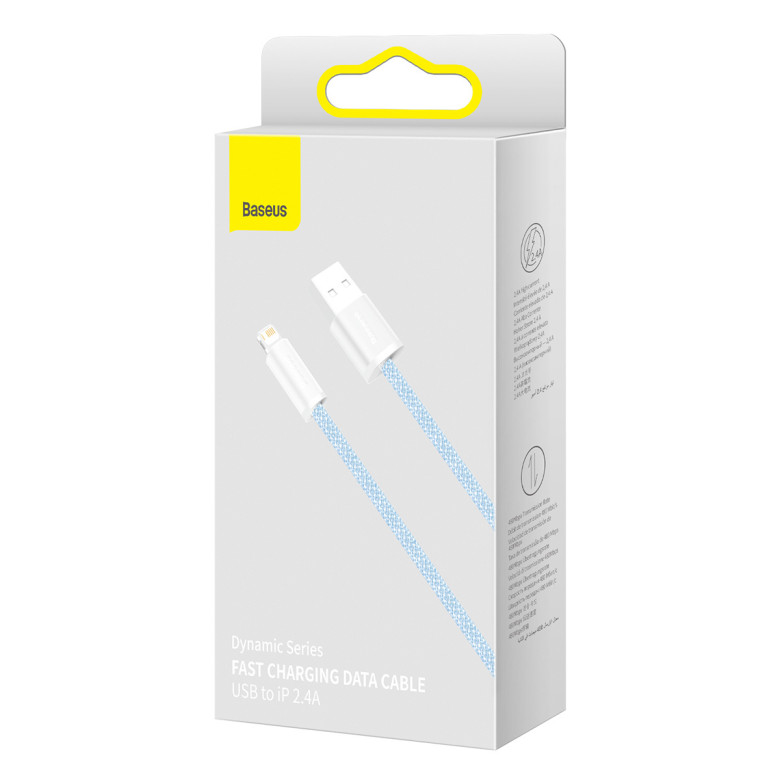 Baseus Dynamic USB-Lightning kábel, 2,4A, 1m (kék) Baseus Dynamic USB-Lightning kábel, 2,4A, 1m (kék)