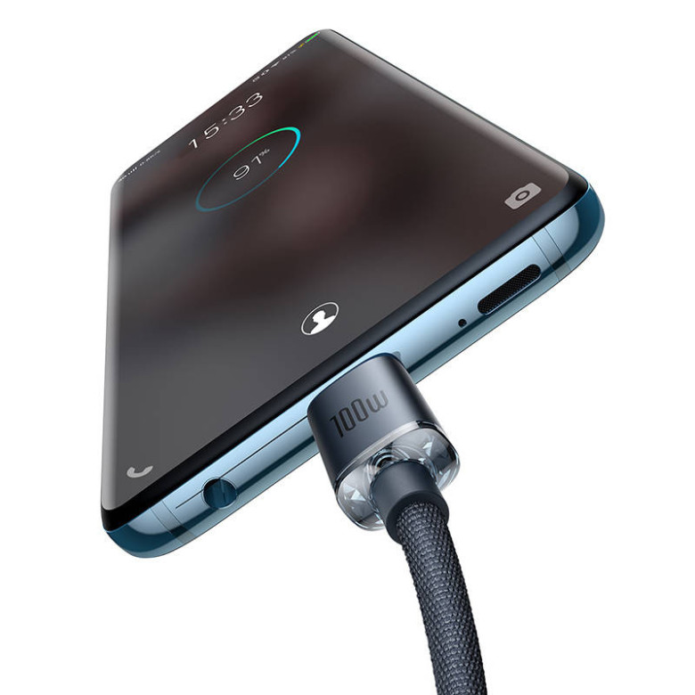 USB-C-USB-C Baseus Crystal Shine kábel, 100W, 1,2m (fekete) USB-C-USB-C Baseus Crystal Shine kábel, 100W, 1,2m (fekete)