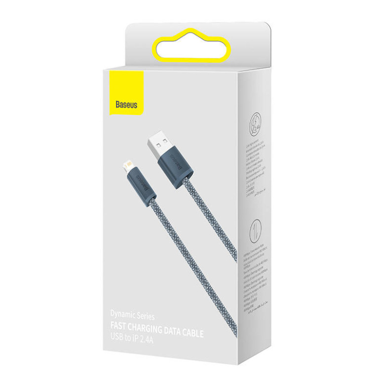 Baseus Dynamic Series USB-Lightning kábel, 2.4A, 1m (szürke) Baseus Dynamic Series USB-Lightning kábel, 2.4A, 1m (szürke)