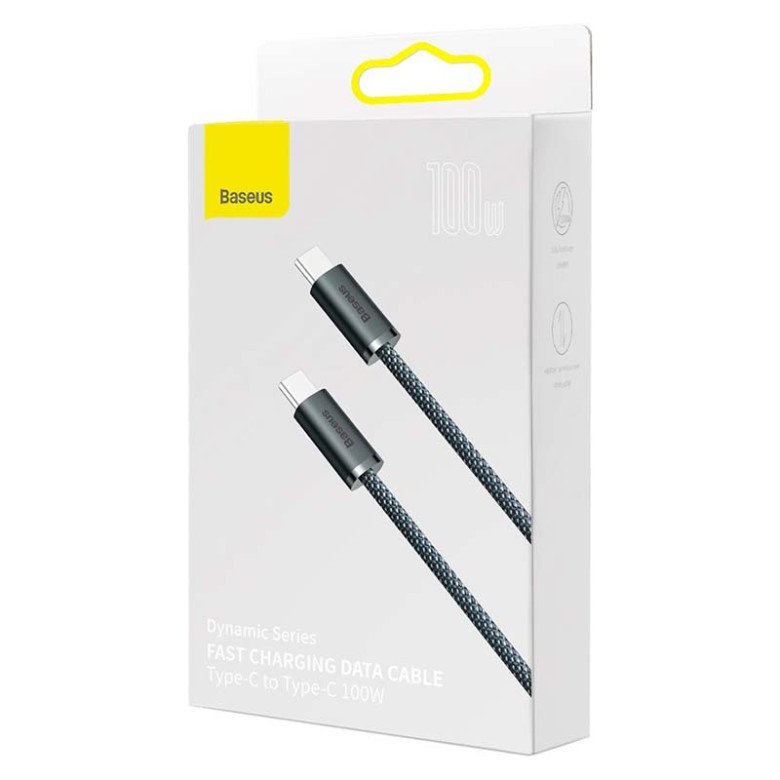 Baseus Dynamic Series USB-C-USB-C kábel, 100W, 2m (szürke) Baseus Dynamic Series USB-C-USB-C kábel, 100W, 2m (szürke)