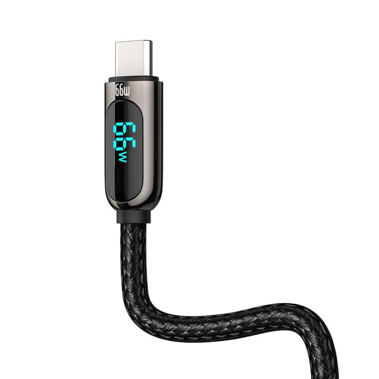 Baseus Display USB-USB-C kábel kijelzővel, 66W, 2m (fekete) Baseus Display USB-USB-C kábel kijelzővel, 66W, 2m (fekete)