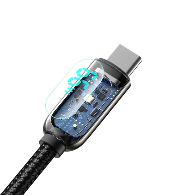 Baseus Display USB-USB-C kábel kijelzővel, 66W, 2m (fekete) Baseus Display USB-USB-C kábel kijelzővel, 66W, 2m (fekete)
