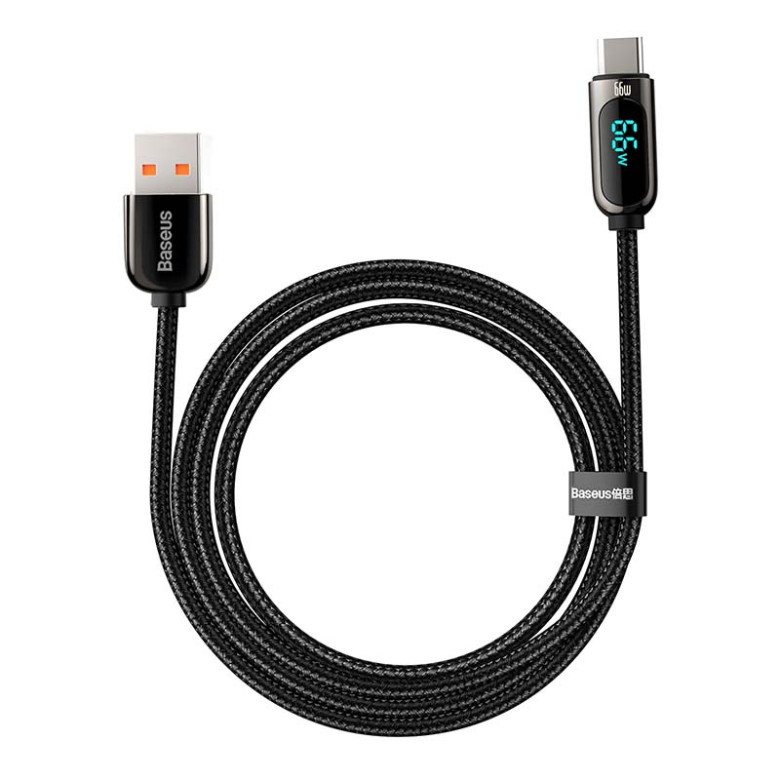 Baseus Display USB-USB-C kábel kijelzővel, 66W, 2m (fekete) Baseus Display USB-USB-C kábel kijelzővel, 66W, 2m (fekete)