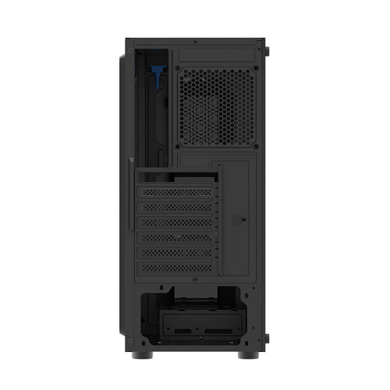 Darkflash DK151 LED-es számítógépház + 3 RGB ventilátor (fekete)