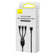 Baseus Flash Series 3 az 1-ben USB-kábel, USB-C + micro USB + Lightning, 100W, 1.2m (fekete) Baseus Flash Series 3 az 1-ben USB-kábel, USB-C + micro USB + Lightning, 100W, 1.2m (fekete)