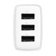 Baseus kompakt gyorstöltő, 3x USB, 17W (fehér) Baseus kompakt gyorstöltő, 3x USB, 17W (fehér)