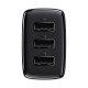Baseus Compact gyorstöltő, 3x USB, 17W (fekete)