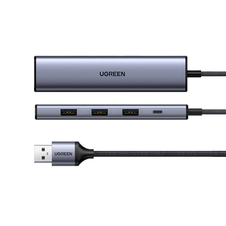 UGREEN 5 az 1-ben adapter, USB 4x USB 3.0 (szürke)
