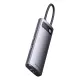 Baseus Metal Gleam Series 7 az 1-ben hub, USB-C - 3x USB 3.0 + HDMI + USB-C PD + VGA + Ethernet RJ45