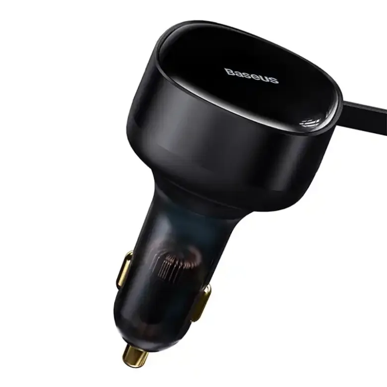 Baseus Enjoyment autós töltő USB-C + Lightning kábellel, 3A, 30W (fekete)