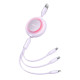 Baseus Bright Mirror 2, 3 az 1-ben Micro-USB / Lightning / USB-C kábel, 3,5 A, 1,1 m (lila)