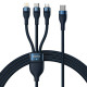 Baseus Flash Series 2, 3 az 1-ben USB kábel, USB-C / Micro-USB / Lightning, 100W, 1.5m (kék) Baseus Flash Series 2, 3 az 1-ben USB kábel, USB-C / Micro-USB / Lightning, 100W, 1.5m (kék)