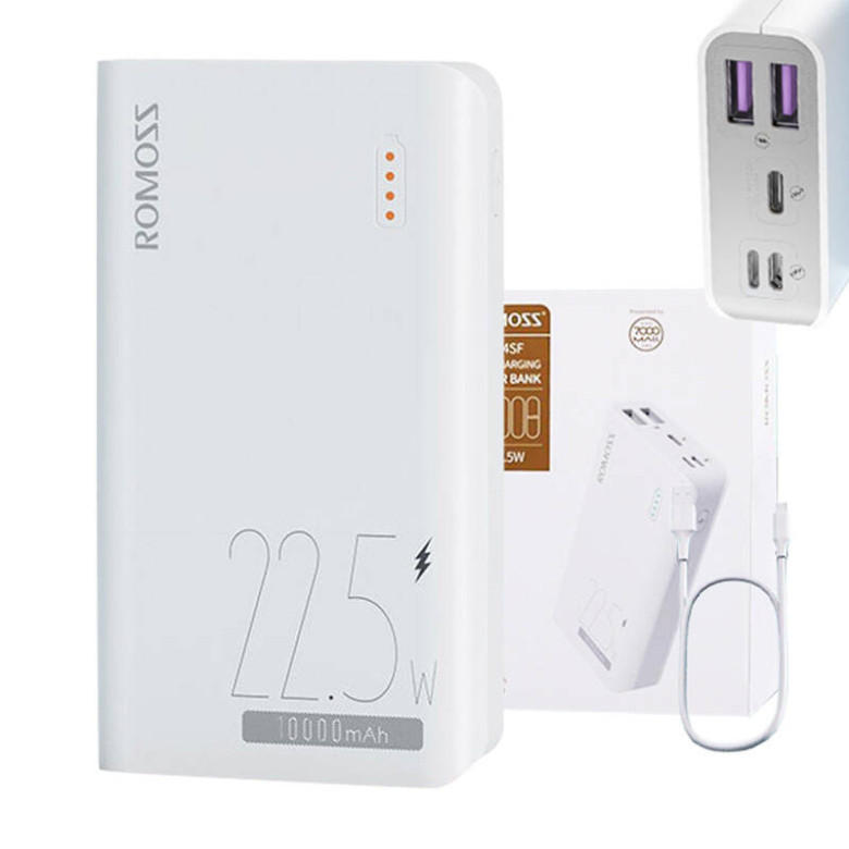 Powerbank Romoss SENSE4SF 10000mAh, 22.5W (fehér)