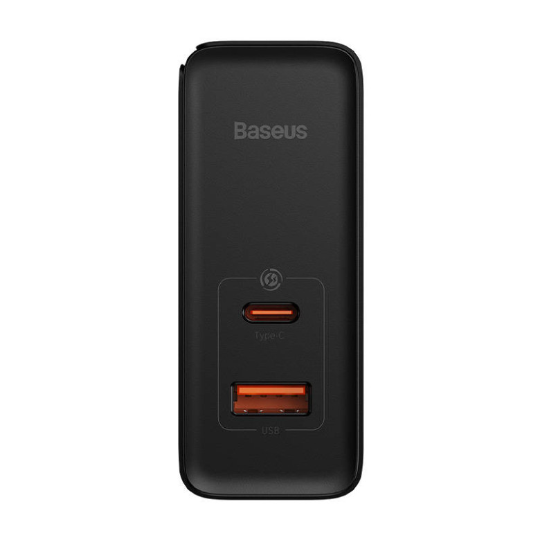 Baseus GaN USB-C + USB fali töltő, 100W + 1m kábel (fekete) Baseus GaN USB-C + USB fali töltő, 100W + 1m kábel (fekete)