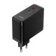 Baseus GaN USB-C + USB fali töltő, 100W + 1m kábel (fekete) Baseus GaN USB-C + USB fali töltő, 100W + 1m kábel (fekete)