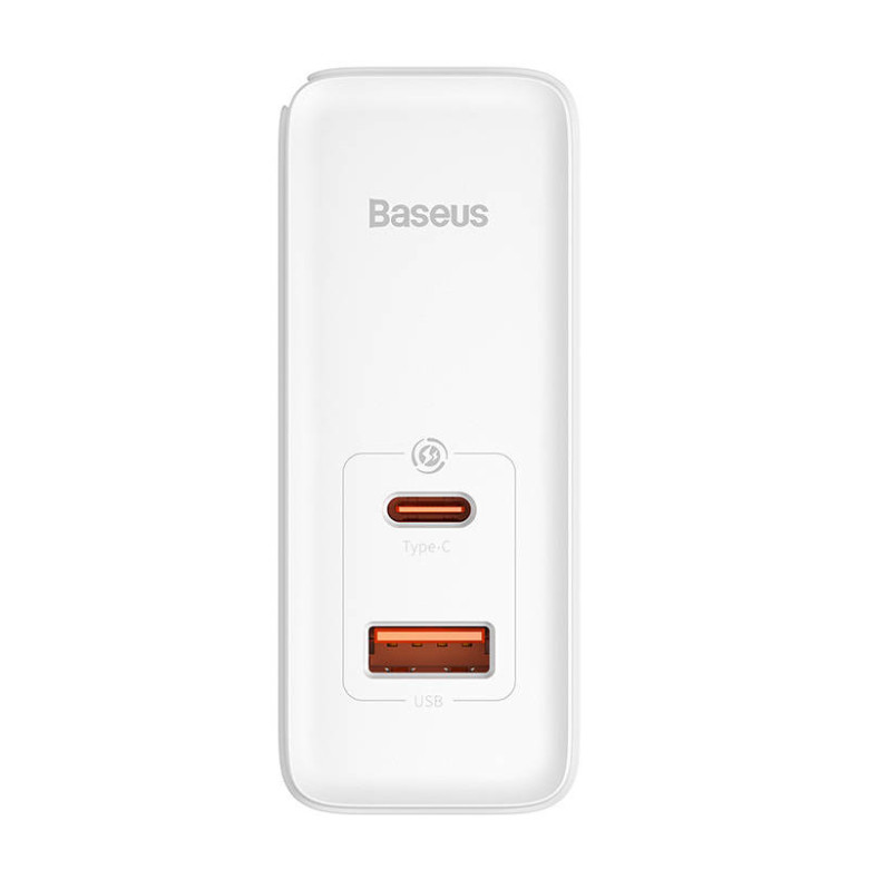 Baseus GaN5 Pro USB-C + USB hálózati töltő, 100W + 1m kábel (fehér) Baseus GaN5 Pro USB-C + USB hálózati töltő, 100W + 1m kábel (fehér)