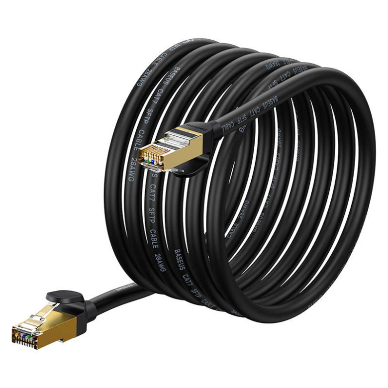 Baseus Ethernet RJ45 hálózati kábel, 10Gbps, 5m (fekete) Baseus Ethernet RJ45 hálózati kábel, 10Gbps, 5m (fekete)